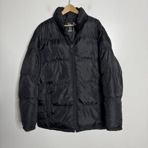 Southpole Puffer Coat XL Mens Solid Black‎ Vtg Y2K